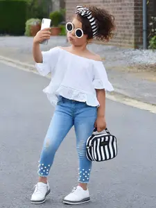 INCLUD Girls Embellished Top with Trousers