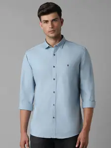 Louis Philippe Jeans Slim Fit Spread Collar Pure Cotton Casual Shirt