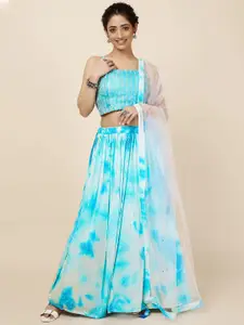 Meena Bazaar Embellished Sequinned Ready to Wear Lehenga & Blouse With Dupatta