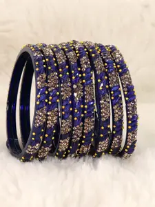 LAVAZZA Set Of 8 Crystals Studded Bangles