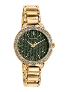 Sonata Women Embellished Dial & Stainless Steel Straps Analogue Watch 87052WM03