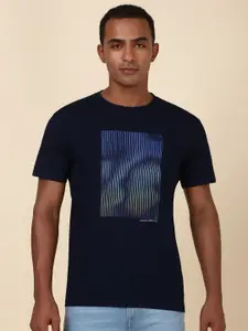 Allen Solly Men Printed Round Neck Slim Fit T-shirt