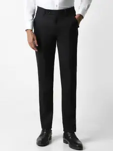 Van Heusen Men Slim Fit Mid-Rise Formal Trousers