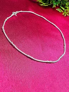 Arte Jewels 92.5 Sterling Silver Textured Anklet