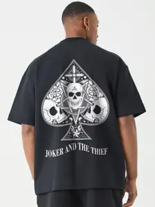 PRONK Men Graphic Printed Oversized Cotton T-shirt