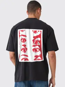 PRONK Men Graphic Printed Oversized Cotton T-shirt