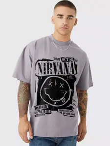 PRONK Men Graphic Oversized Cotton T-shirt