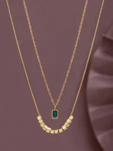 Carlton London Gold-Plated Stainless Steel Layered Necklace