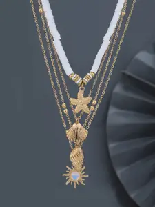 Carlton London Set Of 4 Rose Gold-Plated Necklaces