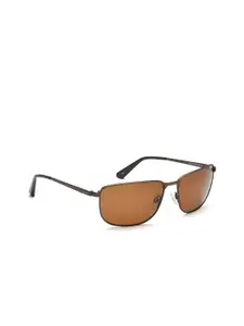 IDEE Men Rectangle Sunglasses with Polarised and UV Protected Lens IDS3135C3PSG