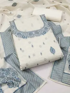 Peachmode Ethnic Motifs Woven Design Zari Pure Cotton Unstitched Dress Material