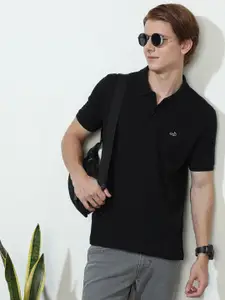 Crocodile Men Solid Polo Collar Slim Fit T-shirt