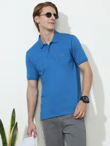 Crocodile Men Polo Collar Slim Fit Solid T-shirt