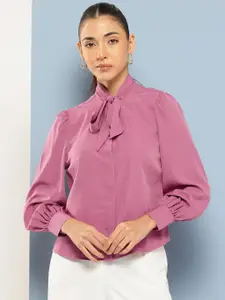 Chemistry Collarless Tie-Ups Casual Shirt