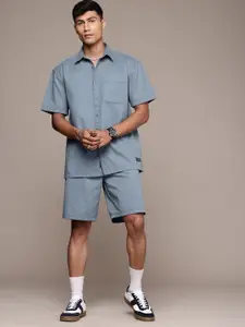 The Roadster Life Co. Men Pure Cotton Relaxed Fit Shirt With Shorts