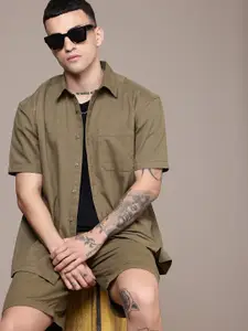 The Roadster Life Co. Pure Cotton Relaxed Fit Shirt & Shorts Co-Ords