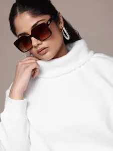 The Roadster Lifestyle Co. Plus Size Sherpa Trim Sweatshirt