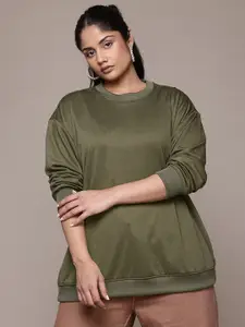 The Roadster Lifestyle Co. Plus Size Solid Sweatshirt