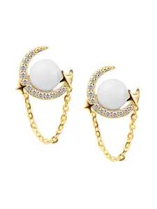 Nistra Gold-Plated Sterling Silver Classic Drop Earrings