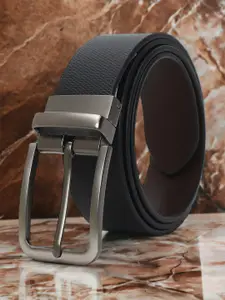 Mast & Harbour Men Leather Reversible Textured Formal Belt