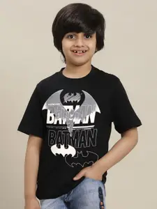 Kids Ville Boys Batman Printed Cotton Round Neck T-shirt