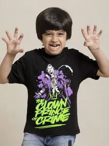 Kids Ville Kidsville Boys Joker Graphic Printed Round Neck Cotton T-shirt