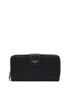 Da Milano Women Textured Leather Zip Around Wallet