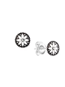 Nistra Sterling Silver Circular Studs Earrings