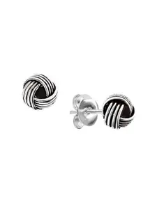 Nistra Sterling Silver Spherical Studs Earrings