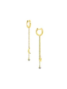 Nistra Gold-Plated Sterling Silver Classic Drop Earrings