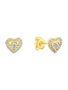 Nistra Women Heart Shaped Studs Earrings
