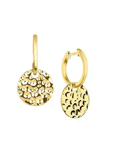 Nistra Gold-Plated Sterling Silver Circular Studs Earrings
