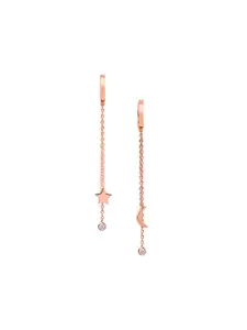 Nistra Rose Gold-Plated Sterling Silver Classic Drop Earrings