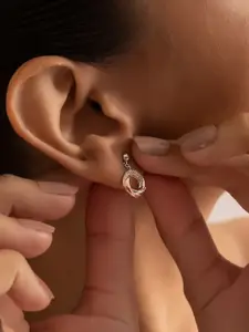 Nistra Sterling Silver Circular Studs Earrings