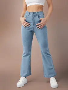 DOLCE CRUDO Women Bootcut High-Rise Stretchable Jeans