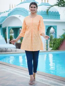 KALINI Ethnic Printed Pure Cotton Short Kurti