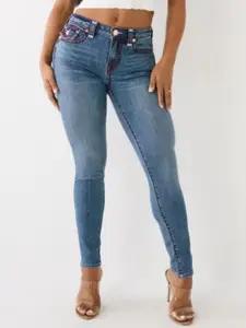 True Religion Super T JENNIE Skinny Fit Mid-Rise Washed Jeans