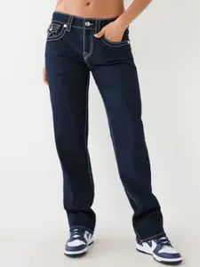True Religion Big T RICKI Straight Fit Mid-Rise Solid Jeans