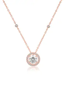 Nistra Sterling Silver Rose Gold-Plated Necklace