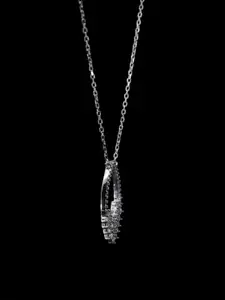 Nistra Sterling Silver Rhodium-Plated Necklace