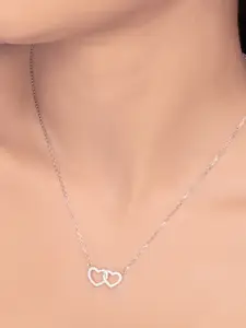 Nistra Women Sterling Silver Rhodium-Plated Necklace