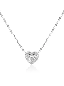 Nistra Women Sterling Silver Rhodium-Plated Necklace