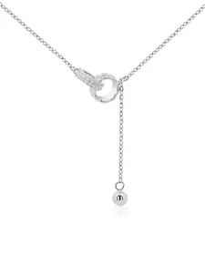 Nistra Women Sterling Silver Gold-Plated Necklace