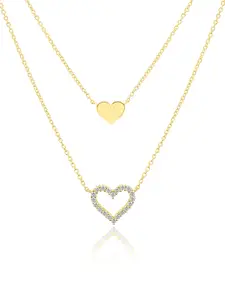 Nistra Women Sterling Silver Gold-Plated Necklace