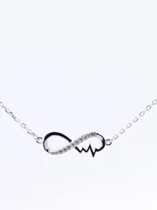 Nistra Women Sterling Silver Rhodium-Plated Necklace