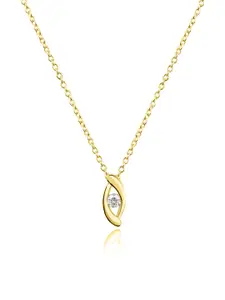 Nistra Women Sterling Silver Gold-Plated Necklace