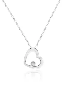 Nistra Sterling Silver Rhodium-Plated Necklace