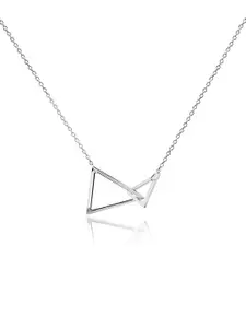Nistra Women Sterling Silver Rhodium-Plated Necklace
