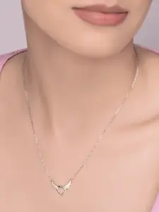 Nistra Women Sterling Silver Rhodium-Plated Necklace