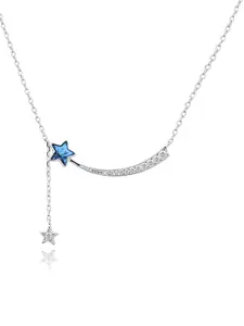 Nistra Women Sterling Silver Rhodium-Plated Necklace